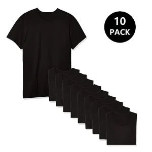 10-Pack Men's Crew Neck Cotton Blend T-Shirts