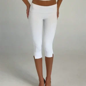Fold Over Waist Capri Leggings
